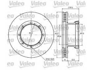 VALEO 187084 stabdžių diskas 
 Dviratė transporto priemonės -> Stabdžių sistema -> Stabdžių diskai / priedai
9754230012, 9754230312