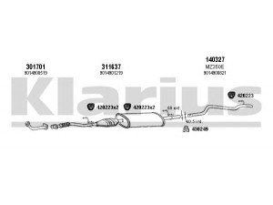 KLARIUS 600405E išmetimo sistema