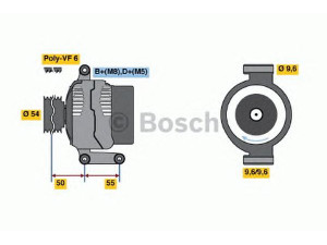 BOSCH 0 986 048 781 kintamosios srovės generatorius 
 Elektros įranga -> Kint. sr. generatorius/dalys -> Kintamosios srovės generatorius
46823546, 51718499, 51784847, 51787208