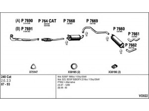 FENNO VO022 išmetimo sistema 
 Išmetimo sistema -> Išmetimo sistema, visa