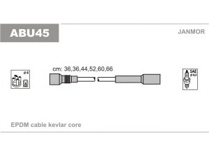 JANMOR ABU45 uždegimo laido komplektas 
 Kibirkšties / kaitinamasis uždegimas -> Uždegimo laidai/jungtys
078905401, 078905531A, 078905532A