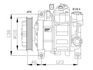 NRF 32105G kompresorius, oro kondicionierius 
 Oro kondicionavimas -> Kompresorius/dalys
4B0260805J, 8E0260805AK, 8E0260805BH