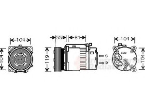 VAN WEZEL 5800K270 kompresorius, oro kondicionierius 
 Oro kondicionavimas -> Kompresorius/dalys
7D0820805D, 7D0820805L