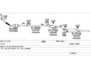 MTS C380191002994 išmetimo sistema 
 Išmetimo sistema -> Išmetimo sistema, visa