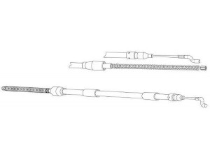 KAWE VW02158 trosas, stovėjimo stabdys 
 Stabdžių sistema -> Valdymo svirtys/trosai
701609701