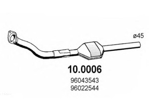 ASSO 10.0006 katalizatoriaus keitiklis 
 Išmetimo sistema -> Katalizatoriaus keitiklis
96022544, 96043543
