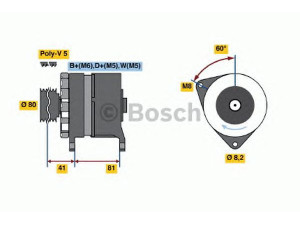 BOSCH 0 986 036 100 kintamosios srovės generatorius 
 Elektros įranga -> Kint. sr. generatorius/dalys -> Kintamosios srovės generatorius
1005368, 5023520, 6196157, 88BB 10300 GA