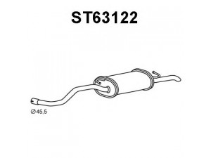 VENEPORTE ST63122 galinis duslintuvas 
 Išmetimo sistema -> Duslintuvas
1J5253609AA, 1J5253609AC, 1J5253609BH