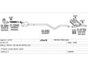 MTS C280167006723 išmetimo sistema 
 Išmetimo sistema -> Išmetimo sistema, visa