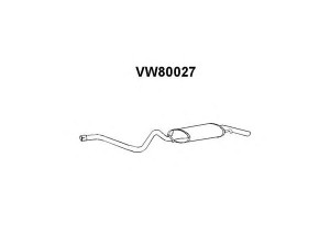 VENEPORTE VW80027 galinis duslintuvas 
 Išmetimo sistema -> Duslintuvas
533253609, 533253609A