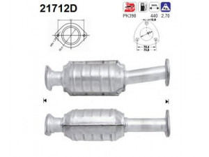 AS 21712D katalizatoriaus keitiklis 
 Išmetimo sistema -> Katalizatoriaus keitiklis
855065, 855145