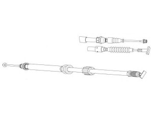 KAWE FA02221 trosas, stovėjimo stabdys 
 Stabdžių sistema -> Valdymo svirtys/trosai
46401725