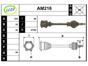 SERA AM216 kardaninis velenas 
 Ratų pavara -> Kardaninis velenas
ADU9689