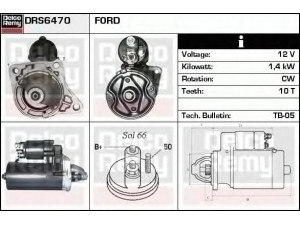 DELCO REMY DRS6470 starteris 
 Elektros įranga -> Starterio sistema -> Starteris
1373810, 1478331, 5026806, 93BB11000AA