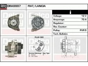 DELCO REMY DRA0007 kintamosios srovės generatorius 
 Elektros įranga -> Kint. sr. generatorius/dalys -> Kintamosios srovės generatorius
46542889, 46843091, 51709133, 51714794