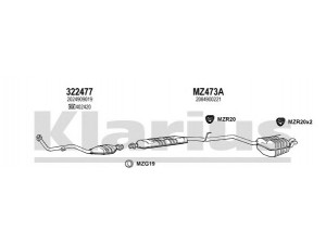 KLARIUS 600567U išmetimo sistema 
 Išmetimo sistema -> Išmetimo sistema, visa