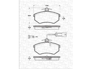MAGNETI MARELLI 363702161179 stabdžių trinkelių rinkinys, diskinis stabdys 
 Techninės priežiūros dalys -> Papildomas remontas
357698151F