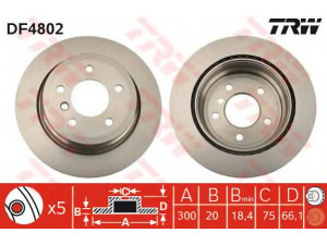 TRW DF4802 stabdžių diskas 
 Dviratė transporto priemonės -> Stabdžių sistema -> Stabdžių diskai / priedai
34216764653, 34216855008, 34216864901