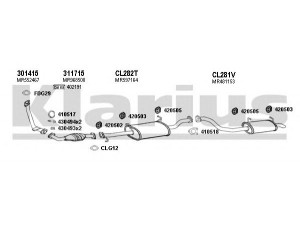 KLARIUS 210201U išmetimo sistema 
 Išmetimo sistema -> Išmetimo sistema, visa