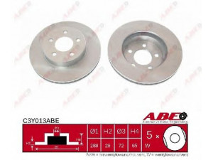ABE C3Y013ABE stabdžių diskas 
 Dviratė transporto priemonės -> Stabdžių sistema -> Stabdžių diskai / priedai
5212 8247AA