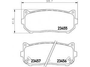 HELLA PAGID 8DB 355 009-341 stabdžių trinkelių rinkinys, diskinis stabdys 
 Techninės priežiūros dalys -> Papildomas remontas
0K2FC2628Z, 0K9A02628Z, OK9A02628Z