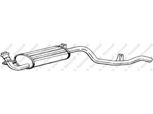 BOSAL 282-659 galinis duslintuvas 
 Išmetimo sistema -> Duslintuvas
MB 611618