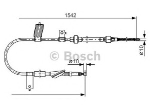 BOSCH 1 987 482 084 trosas, stovėjimo stabdys 
 Stabdžių sistema -> Valdymo svirtys/trosai
47510-SR4-A01