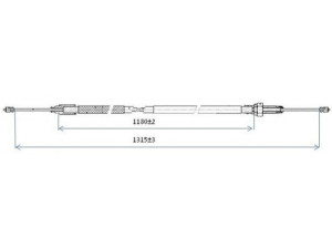 JURID 432414J trosas, stovėjimo stabdys 
 Stabdžių sistema -> Valdymo svirtys/trosai
4745H5