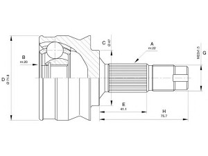 OPEN PARTS CVJ5397.10 jungčių komplektas, kardaninis velenas 
 Ratų pavara -> Sujungimai/komplektas
0046307367, 46307367, 71720784