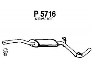 FENNO P5716 vidurinis duslintuvas 
 Išmetimo sistema -> Duslintuvas
6U0253401B