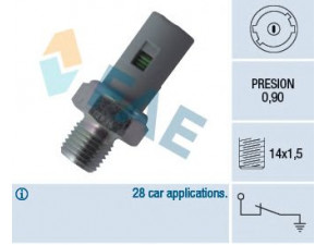 FAE 12635 alyvos slėgio jungiklis 
 Variklis -> Variklio elektra
25240-00Q0G, 25240-00QAE, 82 00 062 452