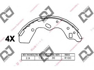 DJ PARTS BS1284 stabdžių trinkelių komplektas 
 Techninės priežiūros dalys -> Papildomas remontas
B1Y22638ZA, D10226310A, D10226310B