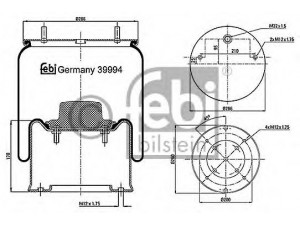 FEBI BILSTEIN 39994 dėklas, pneumatinė pakaba 
 Pakaba -> Pneumatinė pakaba
2 229 0002 00