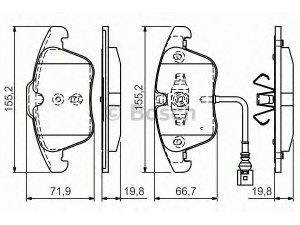 BOSCH 0 986 TB3 154 stabdžių trinkelių rinkinys, diskinis stabdys 
 Techninės priežiūros dalys -> Papildomas remontas
7N0698151, 5N0 698 151, 5N0 698 151 A