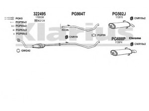 KLARIUS 631139U išmetimo sistema 
 Išmetimo sistema -> Išmetimo sistema, visa
