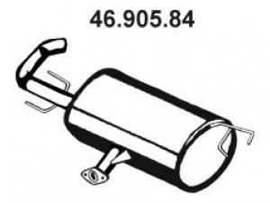 EBERSPÄCHER 46.905.84 galinis duslintuvas 
 Išmetimo sistema -> Duslintuvas
14300-67J02, 14300-67J03, 14300-80K00