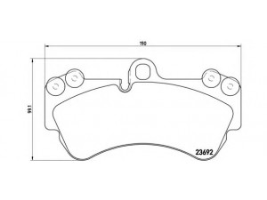 BREMBO P 85 069 stabdžių trinkelių rinkinys, diskinis stabdys 
 Techninės priežiūros dalys -> Papildomas remontas
7L0698151S, 95535193900, 95535193901