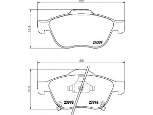 HELLA 8DB 355 011-041 stabdžių trinkelių rinkinys, diskinis stabdys 
 Techninės priežiūros dalys -> Papildomas remontas
0446505050, 0446505070, 0446505080