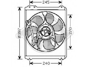 DIEDERICHS 8622105 ventiliatorius, radiatoriaus 
 Aušinimo sistema -> Oro aušinimas
73310AC000, 73311AC000, 73313AC000