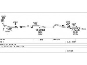 MTS C250336005474 išmetimo sistema 
 Išmetimo sistema -> Išmetimo sistema, visa