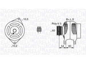 MAGNETI MARELLI 063532617010 kintamosios srovės generatorius 
 Elektros įranga -> Kint. sr. generatorius/dalys -> Kintamosios srovės generatorius
0K553-18-300A