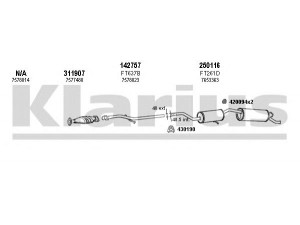 KLARIUS 330267E išmetimo sistema 
 Išmetimo sistema -> Išmetimo sistema, visa