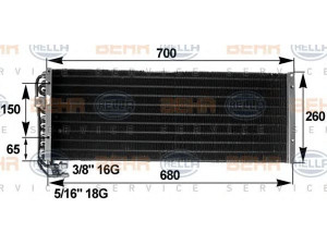 HELLA 8FC 351 300-081 kondensatorius, oro kondicionierius 
 Oro kondicionavimas -> Kondensatorius
81 61920 6011