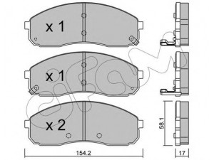CIFAM 822-631-0 stabdžių trinkelių rinkinys, diskinis stabdys 
 Techninės priežiūros dalys -> Papildomas remontas
0K58A-33-23Z