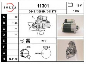 EAI 11301 starteris
M3T13073, M3T23081, M3T25281, M3T25282
