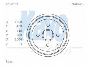 KAVO PARTS BD-8353 stabdžių būgnas 
 Stabdžių sistema -> Būgninis stabdys -> Stabdžių būgnas
26302TA020