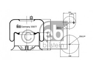 FEBI BILSTEIN 35877 dėklas, pneumatinė pakaba 
 Pakaba -> Pneumatinė pakaba
942 320 32 21, 974 320 04 17