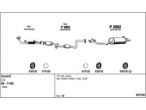 FENNO HO104 išmetimo sistema 
 Išmetimo sistema -> Išmetimo sistema, visa