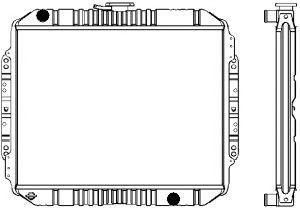 SAKURA  Automotive 1241-0215 radiatorius, variklio aušinimas