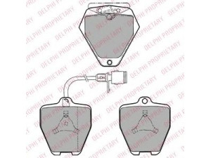 DELPHI LP1024 stabdžių trinkelių rinkinys, diskinis stabdys 
 Techninės priežiūros dalys -> Papildomas remontas
4D0 698 151E, 8D0 698 151B